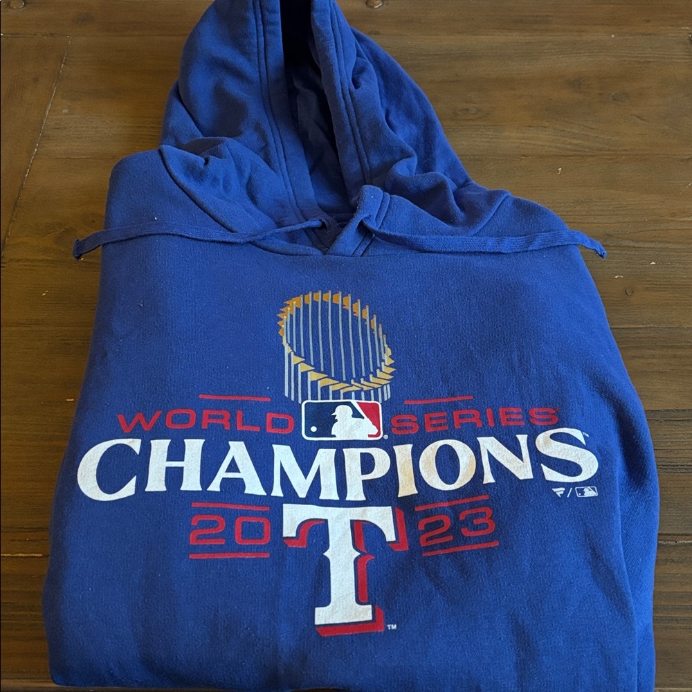 Fanatics Royal Blue Rangers 2023 World Series Sweatshirt
